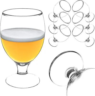 Image de KADAX Verres à bière gobelets hauts 370ml 6 pcs