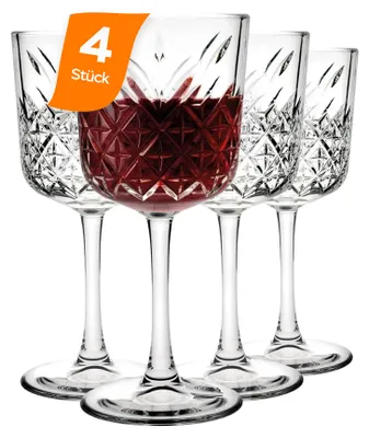 Produktbild von Pasabahce Timeless Rotweinglas, 330 ml, 4er-Set, KI-generiertes Bild
