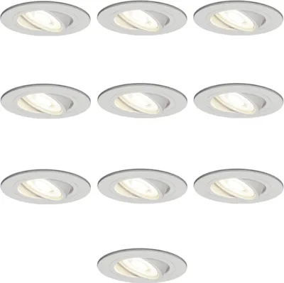 Produktbild von hoftronic LED Einbaustrahler 4W 345lm GU10 2700K Weiß schwenkbar dimmbar