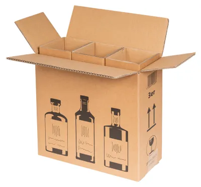 Produktbild von Flaschenversandkarton (GIN) 3er - Kaufland - 10 Stück
