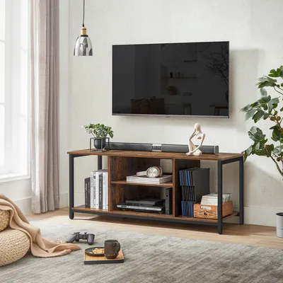 Obrázek produktu pro Nízký TV stolek VASAGLE, s otevřenými přihrádkami, délka 120 cm