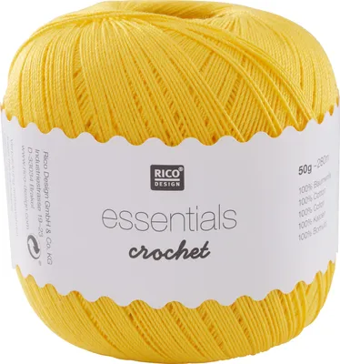 Produktbild von Rico Design Essentials Crochet, 50 g Gelb