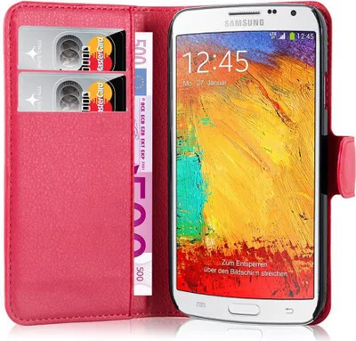 Immagine prodotto di Cadorabo custodia per Samsung Galaxy NOTE 3 NEO custodia protettiva in rosso custodia per cellulare cover chiusura magnetica