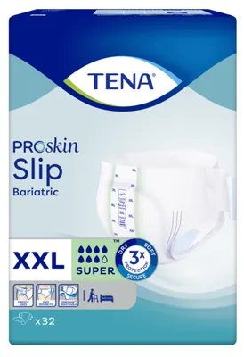 Image de Tena Proskin Slip Super XXL (Bariatric) - 1 paquet de 32 protections