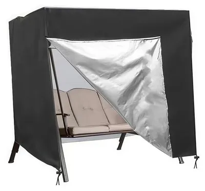 Produktbild von Schutzhülle für 2-Sitzer Hollywoodschaukel, Wasserdichte, UV-beständige Abdeckung aus 210D Oxford-Gewebe, winterfest, 140×66×91 cm für Gartenschaukel