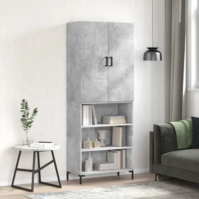 Zdjęcie produktu dla vidaXL Deska wysoka beton szara 69,5x34x180 cm materiał drewnopochodny