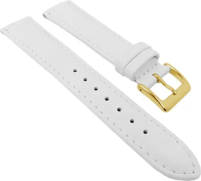 Produktbild von Ersatzband Leder weiß gepolstert Herzog Seidenkalb 26703G, Stegbreite:12mm