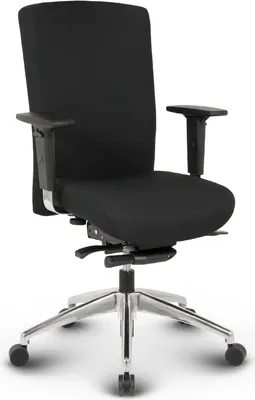 Produktbild von VERSEE Terox Drehstuhl Stoff Schwarz – ergonomischer Bürostuhl & Schreibtischstuhl, atmungsaktiver Bezug, komfortabler Drehstuhl, stabil bis 150 kg