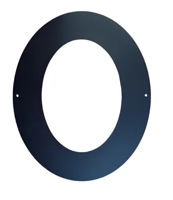 Produktbild von Elliptische Abschlussrosette 45° schwarz - Durchmesser 130 mm