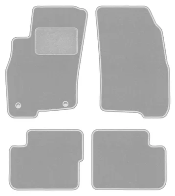 Productafbeelding van Velours automatten voor Fiat Grande Punto 2005-2009 (hatchback) – 4-delig, grijs, op maat – Wielganizator OSLO