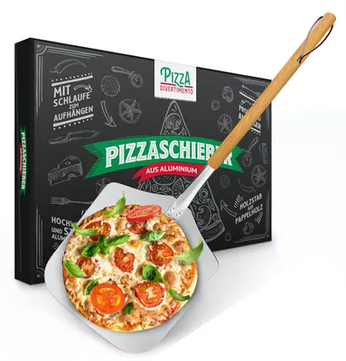 Pizzaschep Aluminium 83 cm mit Holzgriff für Ofen & BBQ