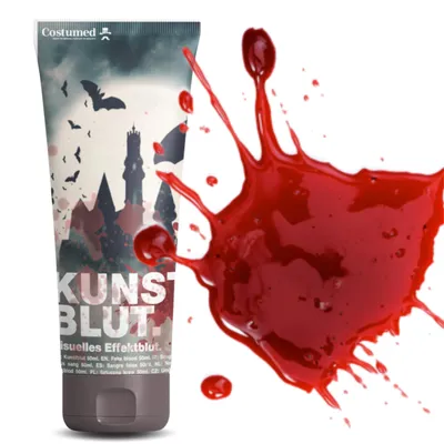 Produktbild von 50 ml Fake Blood - Blut - täuschend echt & abwaschbar - Kunstblut - für Halloween & Fasching zum Schminken und Verkleiden