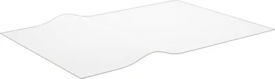 A clear, professional shot of a transparent sheet of PVC on a white background.
