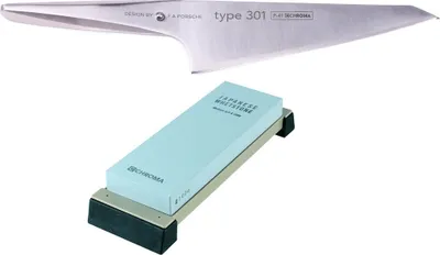 Produktbild von CHROMA type 301 Messerset 2-teilig P-41 Katano + ST-1000 Schleifstein