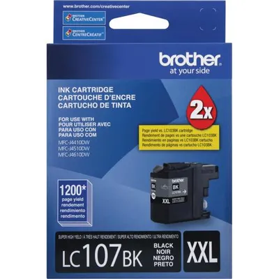 Obrázok produktu pre Brother LC107BK, Vysoký (XL) výnos, Fotografická čierna, Atrament na báze farby, 1 kusov