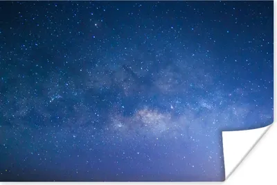 Produktbild von MuchoWow® Poster Blauer Himmel bei Nacht 120x80 cm - Bilder