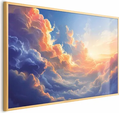 Produktbild von Posterpapier Poster - Sunset Over a Cloudy Sea: A Wonderful Symphony of Colors 60x40 cm Muster b-H-10028-ao-a