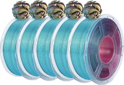 Image de filament pour imprimante 3D, quadrichromie, surface brillante, RDYLGNBK 5rouleaux