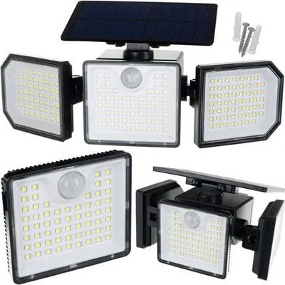 Image de Lampe solaire 167 LED, 500 lm, détecteur de mouvement, télécommande