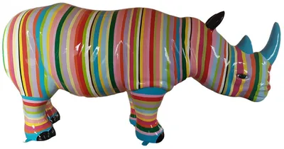 Image de Figurine colorée Statue Design Sculpture Décoration 175 cm Extérieur Abstrait Jardin Déco