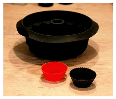 Produktbild von Muffin-Backform aus Silikon, 7 cm, 6 Stück, Rot