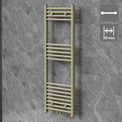 Produktbild von LuxeBath Handtuchheizkörper Sahara 500x1200 mm Beige, Badheizkörper Mittelanschluss, Handtuchtrockner gerade, Handtuchhalter Wandheizkörper Badezimmer