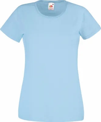 Produktbild von Fruit Of The Loom Lady-Fit Damen T-Shirt (5 Stück/Packung) BC4810 (XS) (Himmelblau)