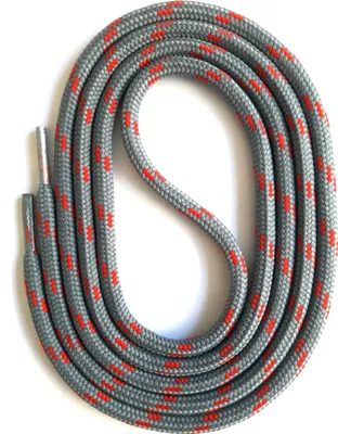 Produktbild von SNORS Sicherheitssenkel rund - GRAU / ROT - 5mm - 120cm