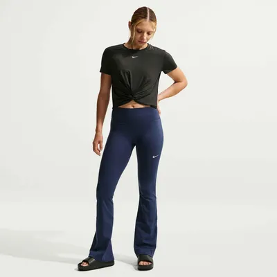 Produktbild von Nike W Nk One Df Hr Tght Flre Useam Midnight Navy/White Midnight Navy/White M