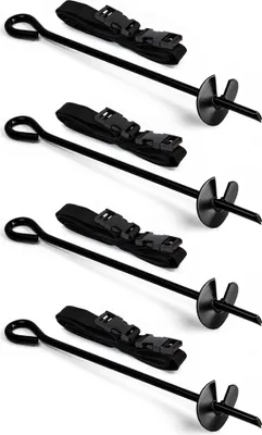 Produktbild von AWM Trampolin Befestigung 4X Erdanker Set, Bodenverankerung Sicherungsset