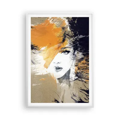 Produktbild von Gerahmtes Poster - Weißer Rahmen - Abstraktion Frau - 70x100 cm - Wand Bild - Wanddeko - Wandbilder - Kunstposter - Wandposter - Bilderrahmen - Bilder - Kunstdruck - Wandbild - P2WPA70x100-3656