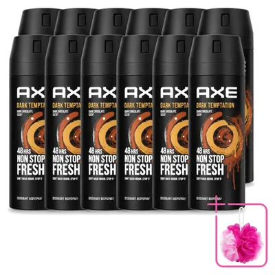 Obrázok produktu pre 12 kusov deodorantu Axe Dark Temptation vo spreji, objem 150 ml - balenie