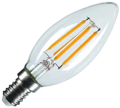 Produktbild von SLV 1005284 C35 E14, LED Leuchtmittel, Lampe transparent 4,2W 2700K CRI90 320°