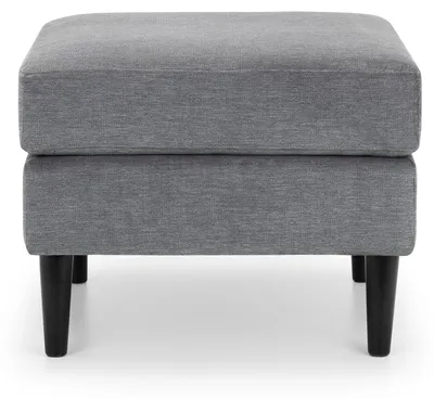 Ottoman aus Chenille, dunkelgrau, 67x67x52 cm