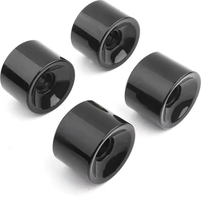 Productafbeelding van Puente 4-delige set hoogwaardige Polyurethanskateboardwielen, 70 x 51 mm, voor lange boards (zwart)