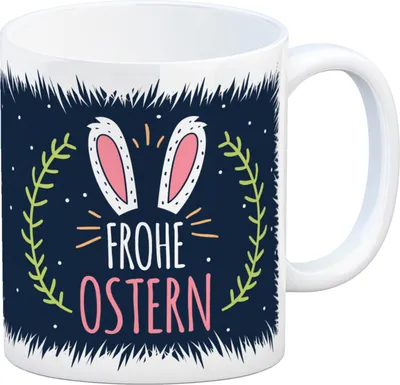Produktbild von Kaffeebecher mit Spruch: Frohe Ostern Kaffeetasse Tasse