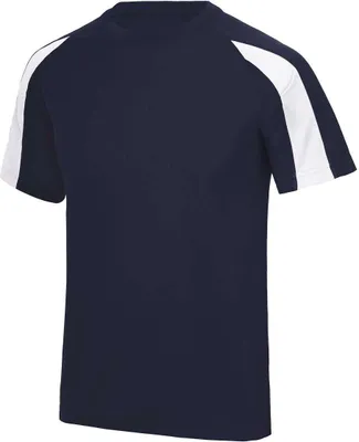 Produktbild von Just Cool JC003 | Contrast Cool Sport T-Shirt + WRAP  - Farbe: French Navy/Arctic White - Größe: L
