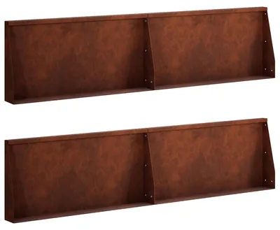Immagine prodotto di vidaXL Muri di sostegno, 4 pezzi, 80 x 12 x 40 cm, acciaio resistente agli agenti atmosferici, aspetto ruggine