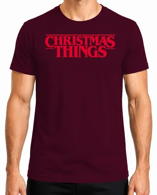 Immagine prodotto di Maglietta da uomo Demogorgon della serie Christmas Things Stranger Christmas Gift, borgogna, M