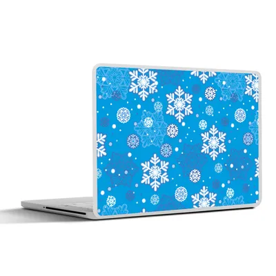 Produktbild von MuchoWow® Laptop Aufkleber Sticker Cover Schneeflocke - Winter - Weihnachten - Muster 36.5x27.5 cm - Laptop-Sticker