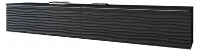 Obrázek produktu pro Lowboard APOLLO II RTV skříňka 180 cm police pod TV, komoda MDF, vlna - černý