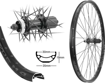 Produktbild von Bärwinkels Hinterrad 27,5" Disk Hohlkammer 30-584 Shimano Centerlock MTB 8-10fach Industrielager