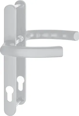 Produktbild von Drückergarnitur LIÈGE - auf Schmalschild 24 mm, 67 - 72, silber eloxiert