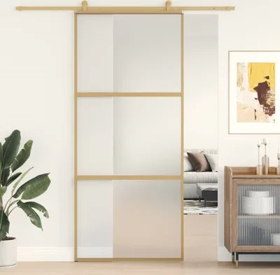 Produktbild von Drzwi przesuwne Golden 90x205 cm Matowe szkło ESG i aluminium