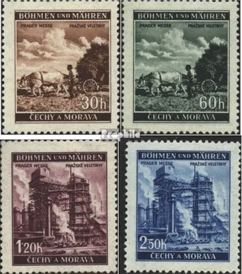 Produktbild von Briefmarken Böhmen und Mähren 1941 Mi 75-78 (kompl.Ausg.) postfrisch Freimarken
