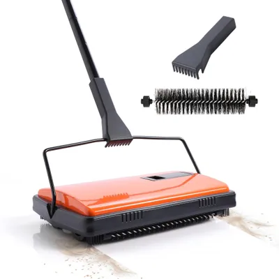 Teppichkehrgerät orange, 1 Stück, ohne Stromanschluss