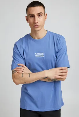 Produktbild von SOLID SDRui Herren T-Shirt Kurzarm Shirt mit Print mit elastischem Bund und Kordel Regular Fit aus 100% Baumwolle