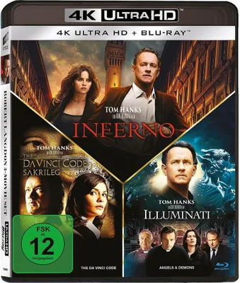 Obrázek produktu pro Illuminati / Inferno / The Da Vinci Code (3 4K-UHDs + 3 Blu-rays)