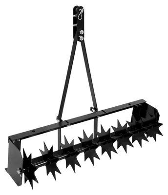 Produktbild von Rasenlüfter Aerifizierer Walze aus Eisen mit 8 sternförmigen Spitzen, manuelle Rasenwalze Aerifizierer für Garten und Hof