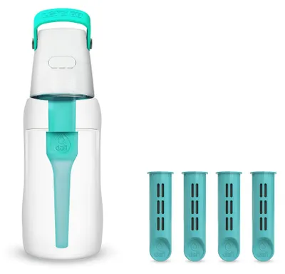 Zdjęcie produktu dla Dafi Butelka filtrująca SOLID 0,5 l turkusowa z 4 filtrami
